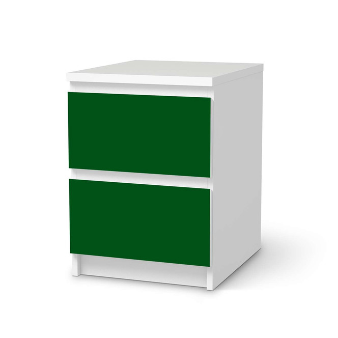 Möbelfolie IKEA Malm Kommode 2 Schubladen - Grün Dark- Bild 1