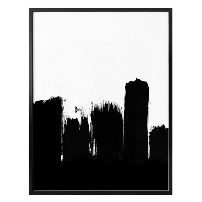 Poster Black brush