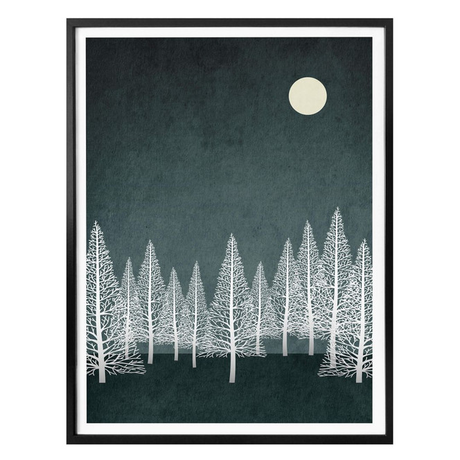 Poster Kubistika – Kleiner Wintermond