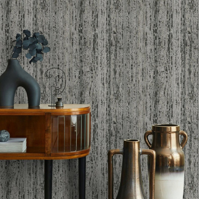 Vliestapete mit Travertin Steinoptik in natürlichem Look grau, braun Struktur