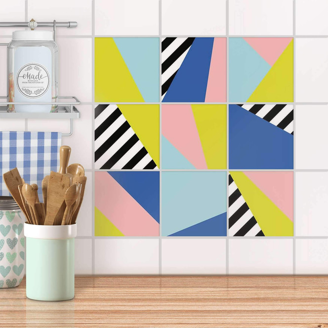 Fliesenaufkleber Set - 80er Jahre