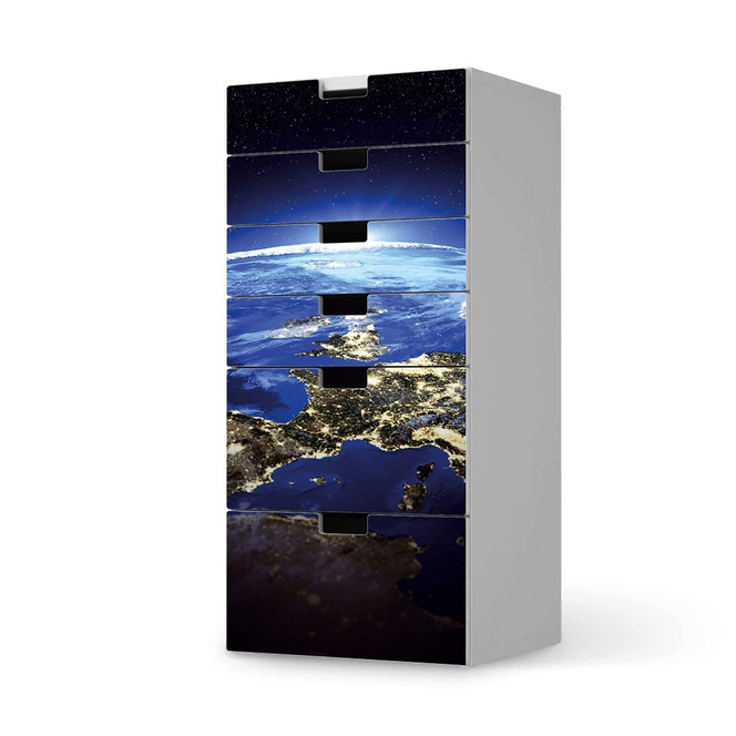 Klebefolie IKEA Stuva / Malad Kommode - 6 Schubladen - Earth View- Bild 1