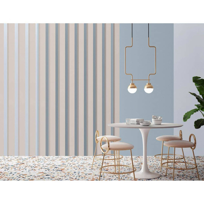 Livingwalls Fototapete Walls by Patel 3 Illusion Room 2 blau, beige - Bild 1
