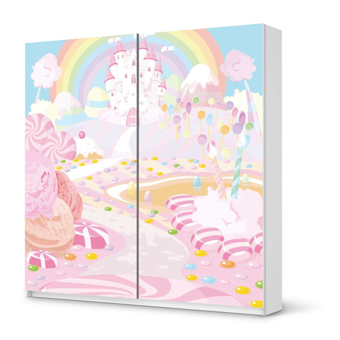 Möbel Klebefolie IKEA Pax Schrank 201cm Höhe - Schiebetür - Candyland- Bild 1