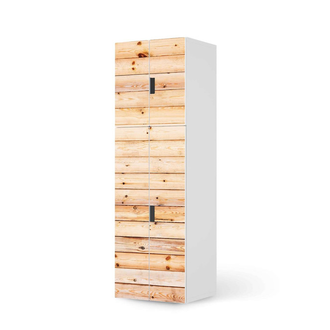 Möbelfolie IKEA Stuva / Malad - 2 grosse Türen und 2 kleine Türen - Bright Planks- Bild 1