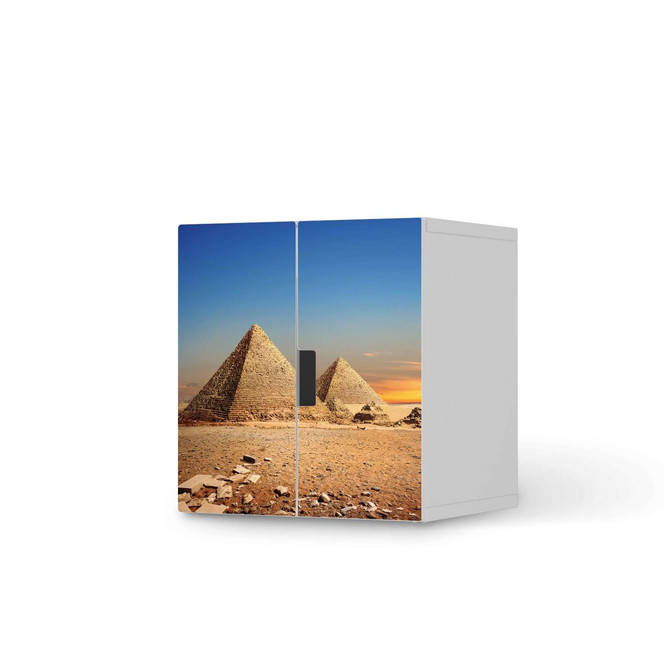 Möbelfolie IKEA Stuva / Malad Schrank - 2 kleine Türen - Pyramids- Bild 1