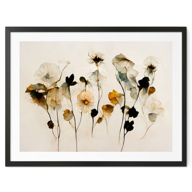 Poster Filigrane Trockenblumen in Naturtönen - Treechild
