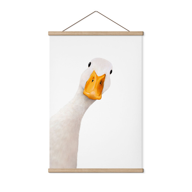 Stoffbild Neugierige Gans - Korenkova