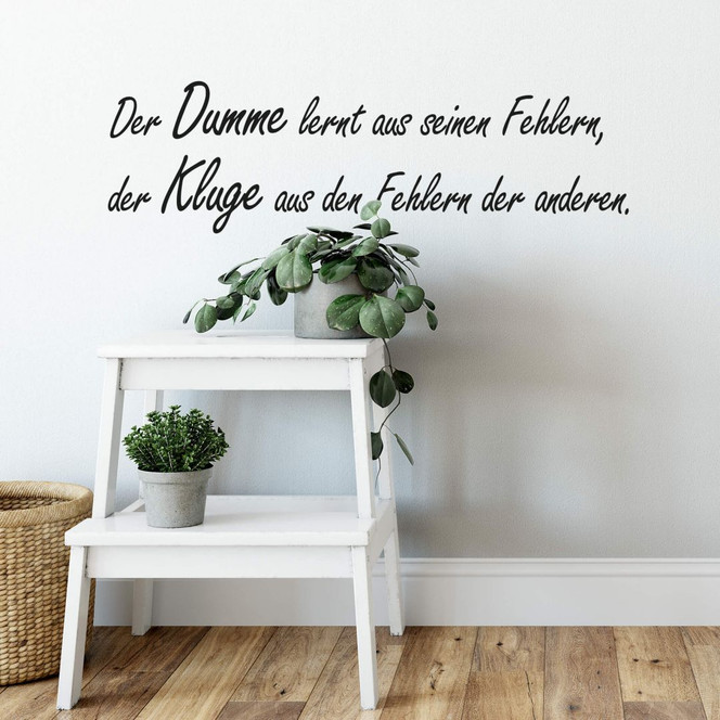 Wandtattoo Der Dumme lernt...
