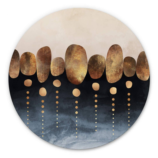 Alu-Dibond Fredriksson - Natürliche Abstraktion - Rund