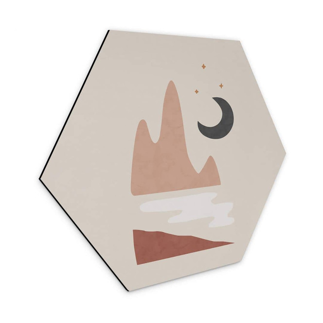 Hexagon - Alu-Dibond Orara Studio - Landschaft bei Nacht