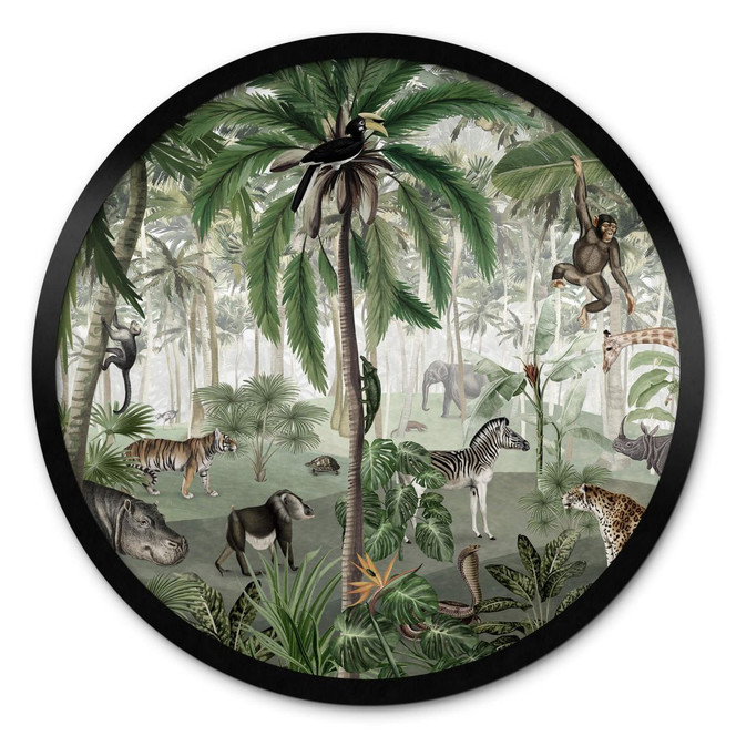 Poster Kikki Belle - Dschungel Suchbild - Rund