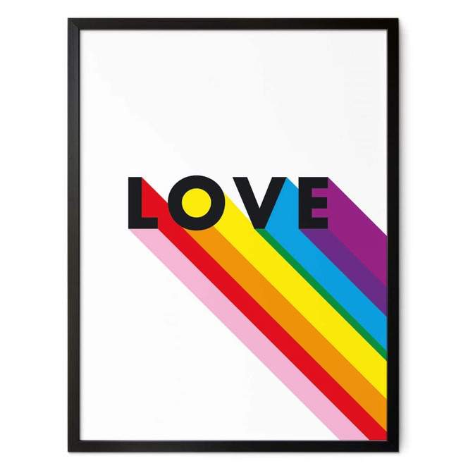 Poster LGBTQIA& Love Regenbogen