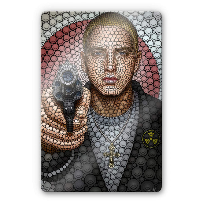 Glasbild Ben Heine - Circlism: Eminem