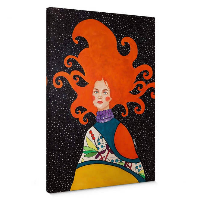 Leinwandbild Frau mit flammendem Haar - Hülya