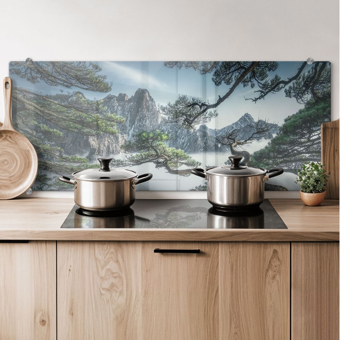 Spritzschutz Kiefernwald im Huang Shan Gebirge - NingYun Ye - Panorama