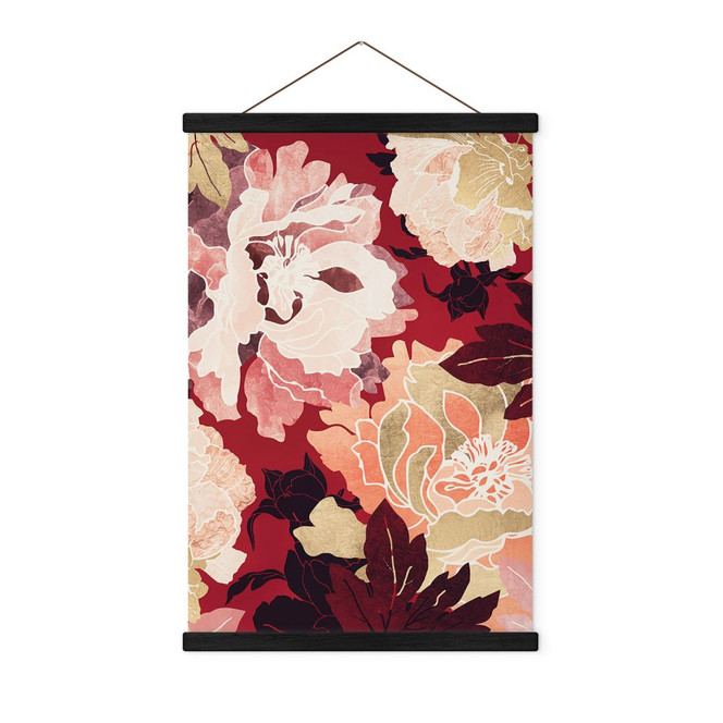 Stoffbild Pfingstrosen mit grossen Blüten - SpaceFrog Designs