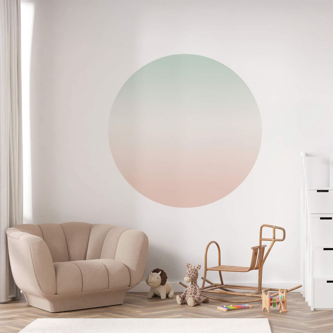 Wandtattoo - Ombre Zuckerwatte - Rund