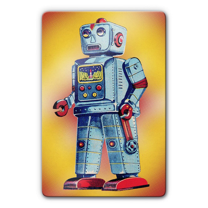 Glasbild Robot