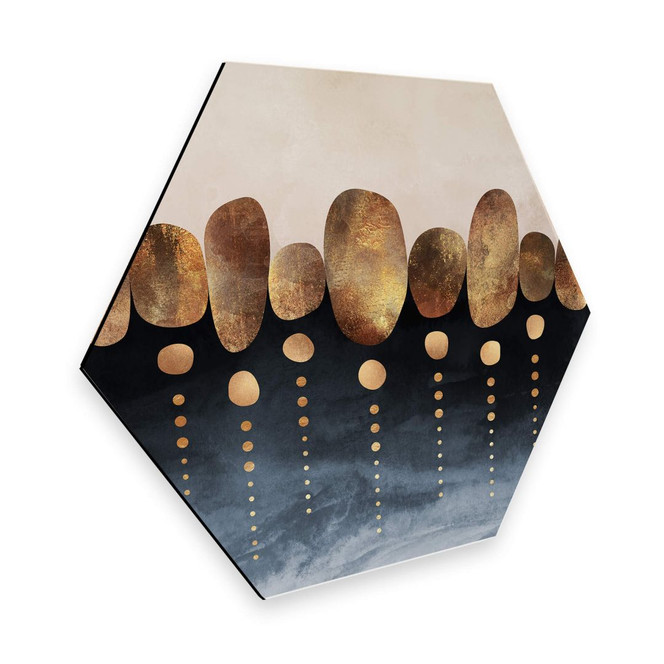 Hexagon - Alu-Dibond Fredriksson - Natürliche Abstraktion