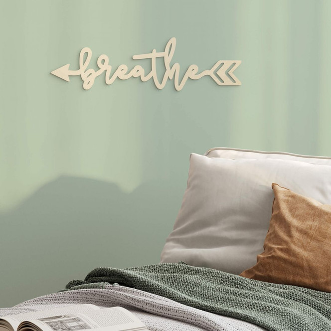Holzbuchstaben Pappel - Breathe arrow