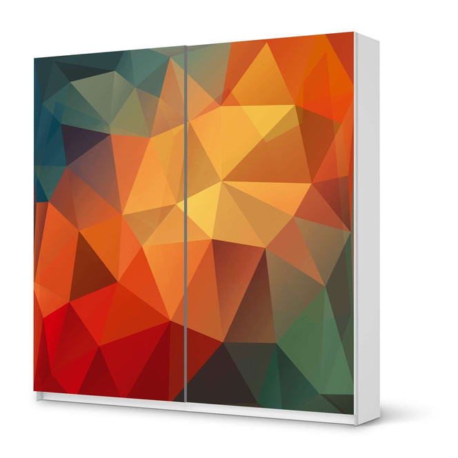 Möbel Klebefolie IKEA Pax Schrank 201cm Höhe - Schiebetür - Polygon- Bild 1