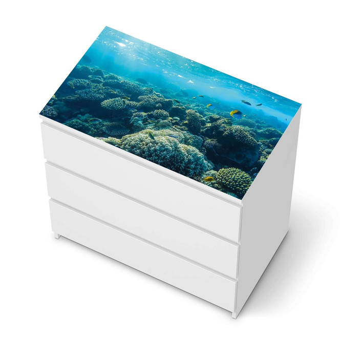 Möbelfolie IKEA Malm Kommode 3 Schubladen oben - Underwater World- Bild 1