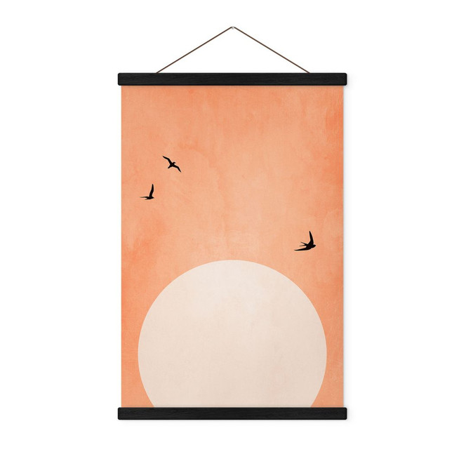 Stoffbild Apricot Sonnenuntergang - Kubistika