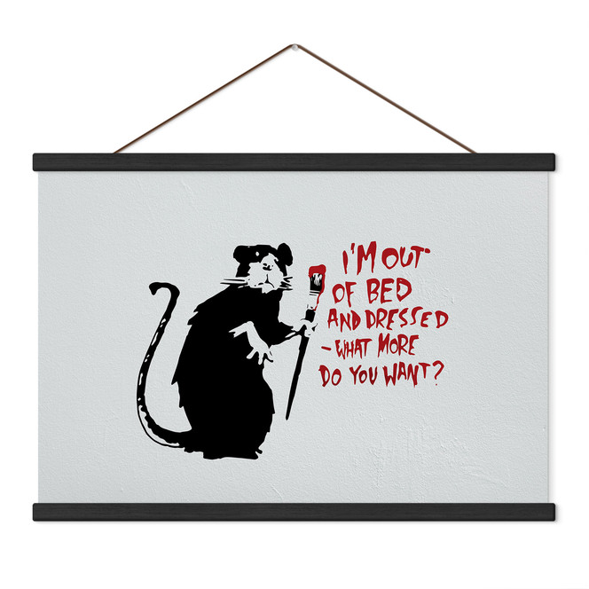 Stoffbild Out Of Bed - Banksy