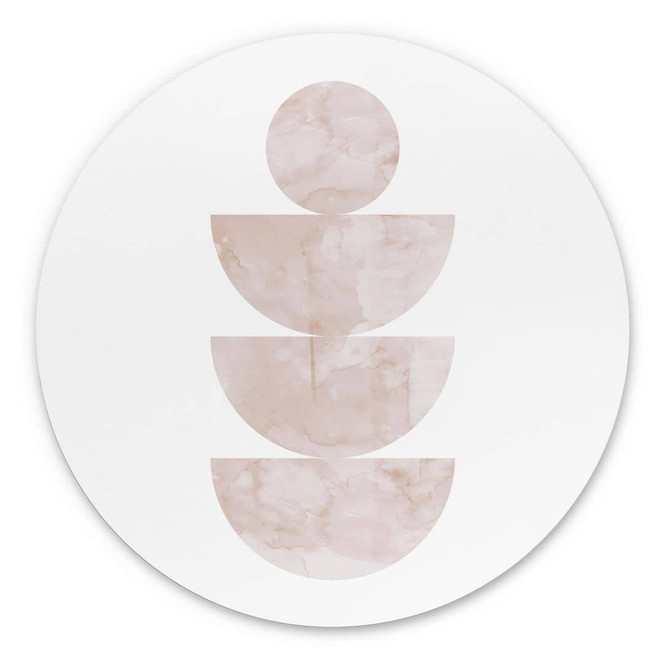 Wandbild Geometrisches Gleichgewicht - Abstrakte Komposition - Costa - Alu-Dibond Rund