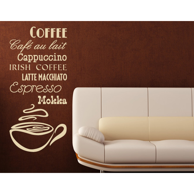 Wandtattoo Coffee