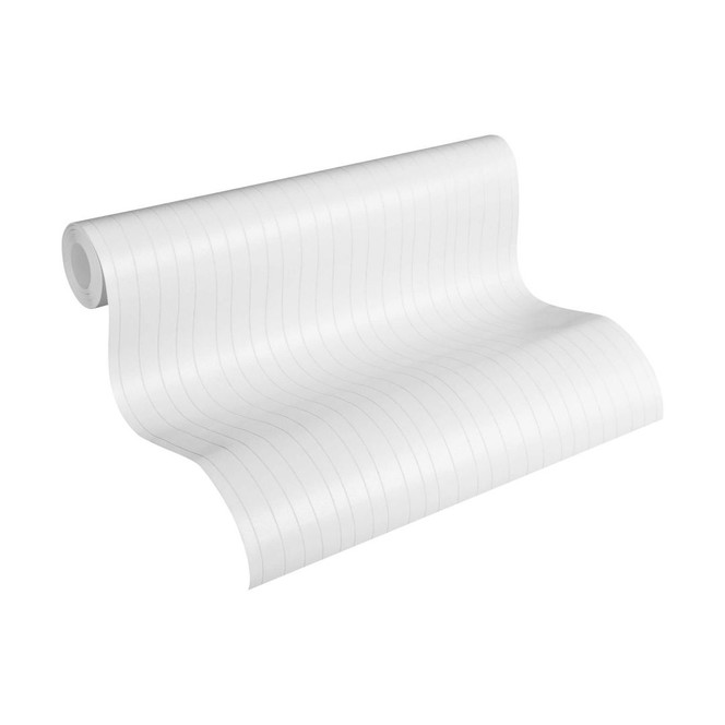 A.S. Création Vliestapete Meistervlies Streifentapete überstreichbar weiss