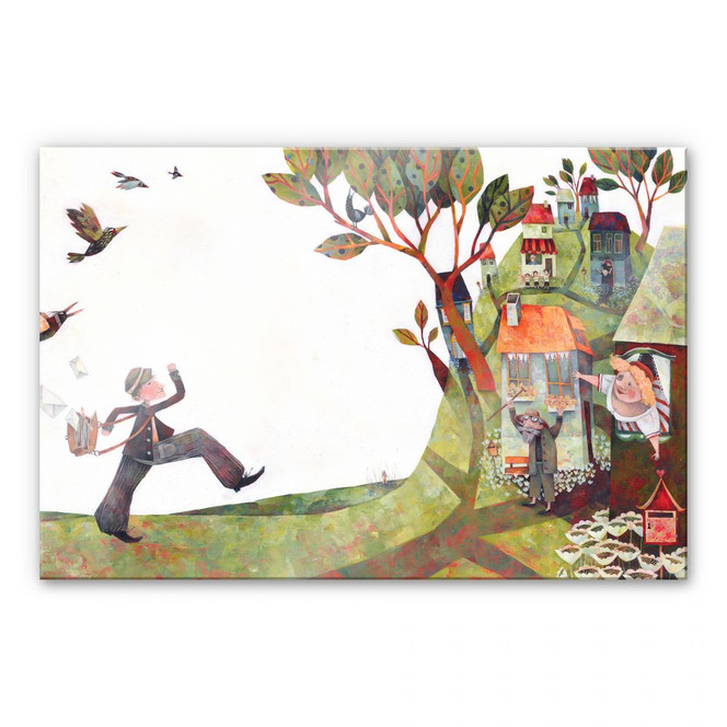 Acrylglasbild Blanz - Der Briefträger