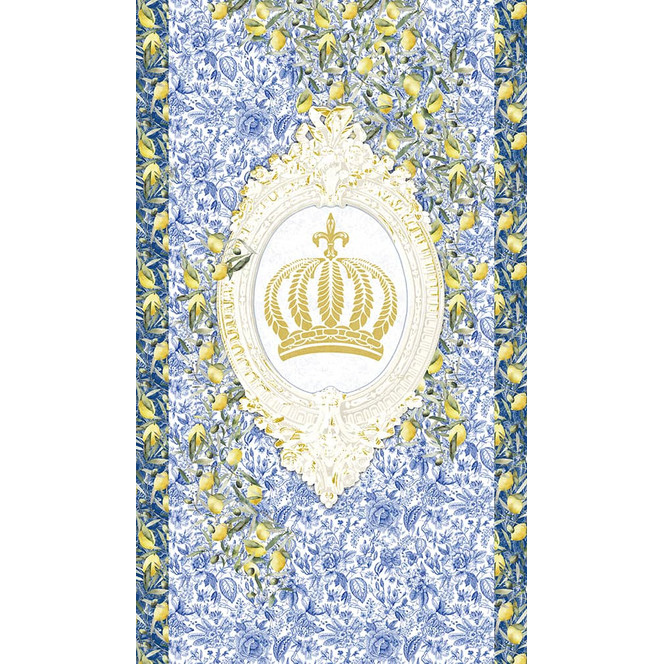 Fototapete Krone, Zitronen Floral Natur matt in Weiss für Wohnzimmer 2.70 x 1.59m