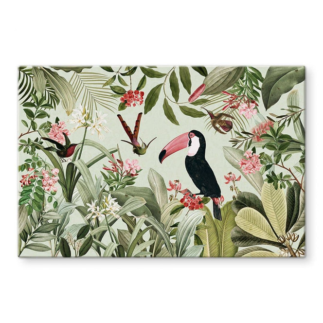 Glasbild Tukan im Dschungel-Paradies - UN Designs