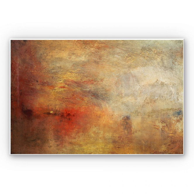 Hartschaumbild Turner - Sonnenuntergang über einem See
