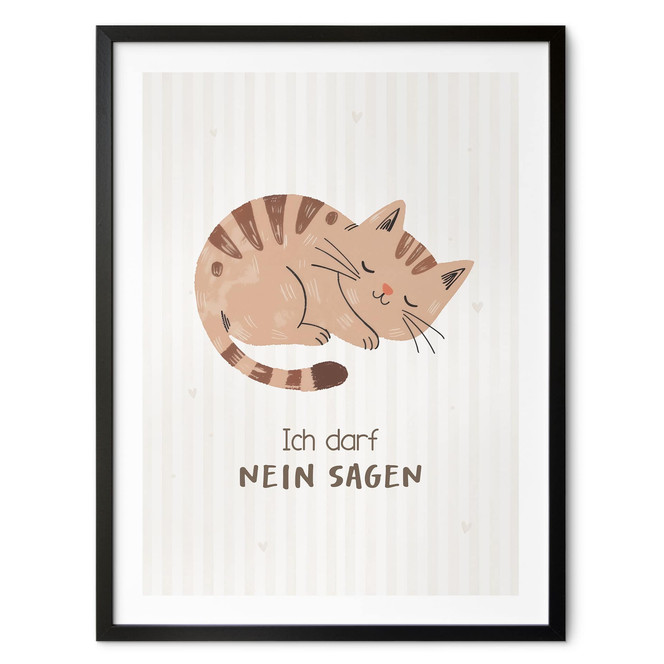Kinder-Poster "Ich darf nein sagen" mit Katze