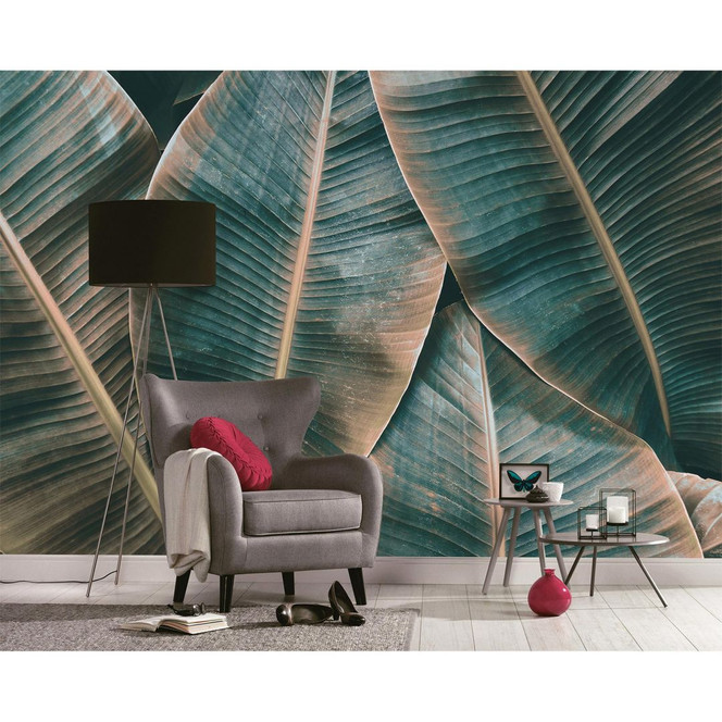 Livingwalls Fototapete Designwalls Banana Leaves Natur - Bild 1