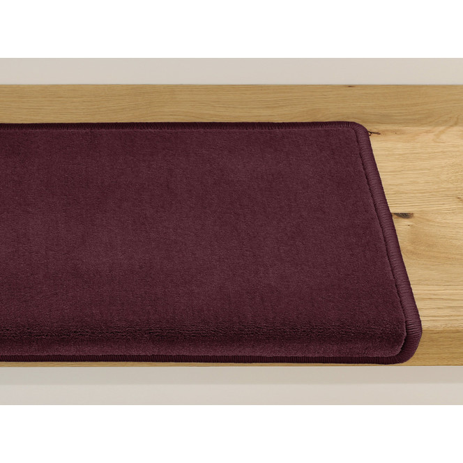 Luca Velours Stufenmatte Rechteckig in Aubergine