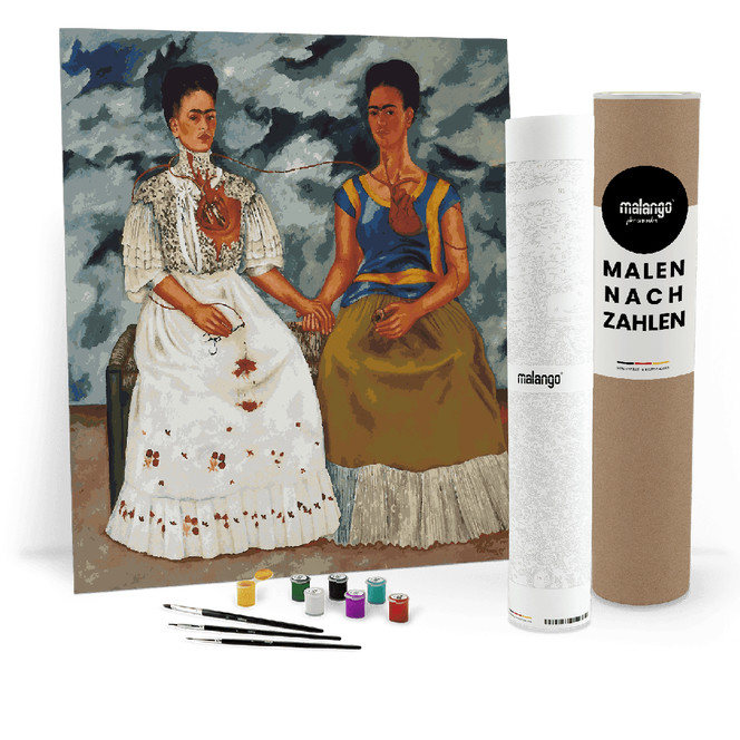 Malen nach Zahlen Leinwandbild - Kahlo - The Two Fridas