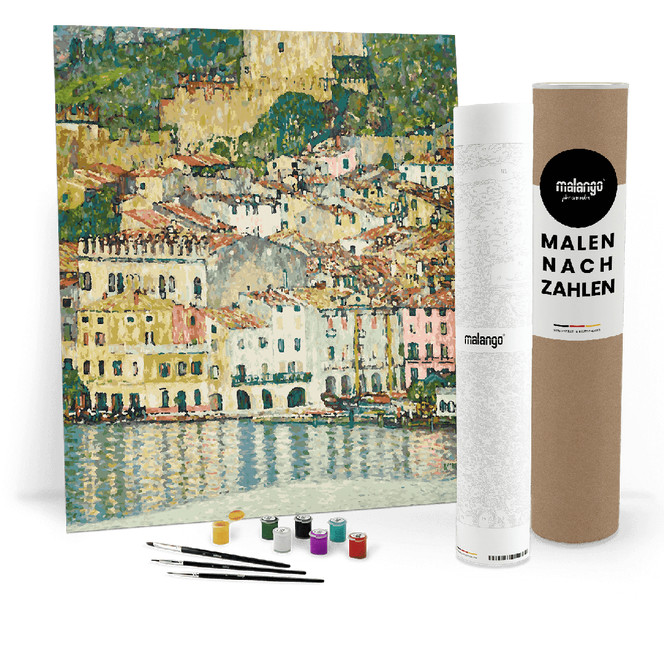 Malen nach Zahlen Leinwandbild - Klimt - Malcesine am Gardasee