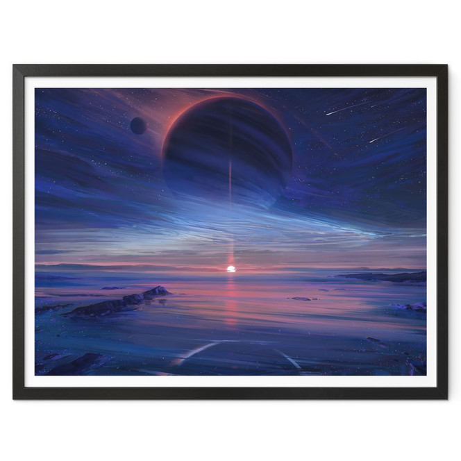 Poster Landschaft mit Erde und Galaxie - Aenami