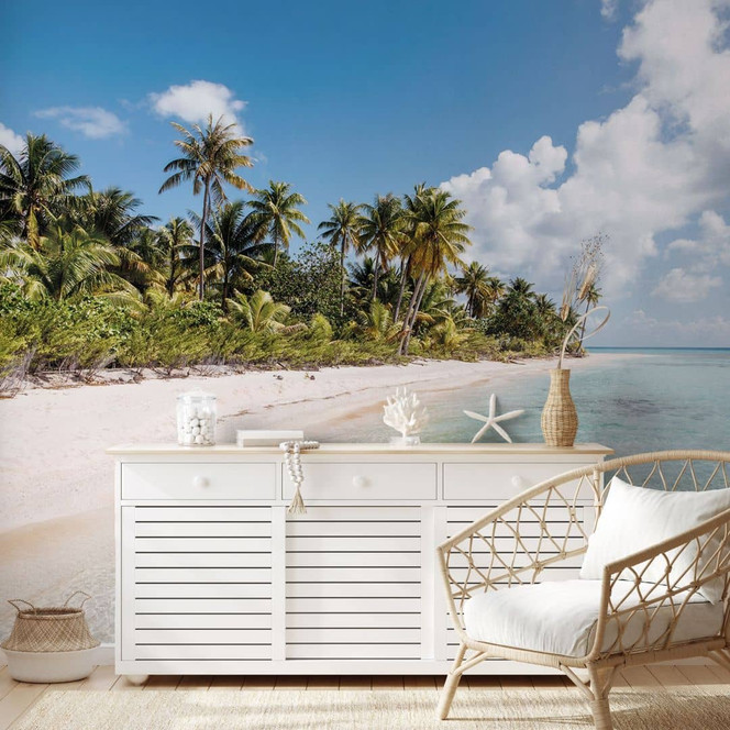 Strand Fototapete Palmenstrand in der Südsee - Colombo