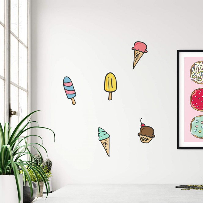 Wandtattoo Eiscreme Set