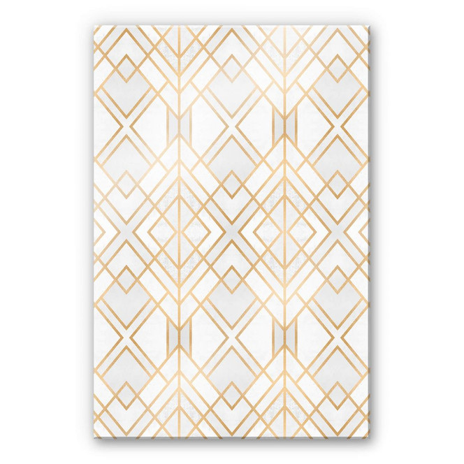 Acrylglasbild Fredriksson - Goldene Geometrie