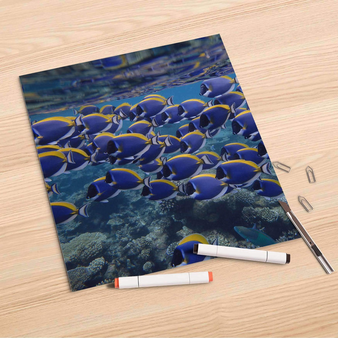 Folienbogen (30x30cm) - Fish swarm- Bild 1