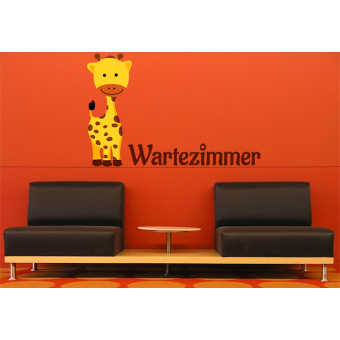 Wandsticker Wartezimmer Babygiraffe