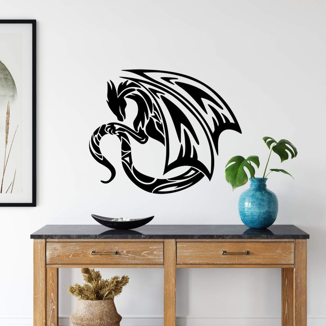 Wandtattoo Furchtloser Drache