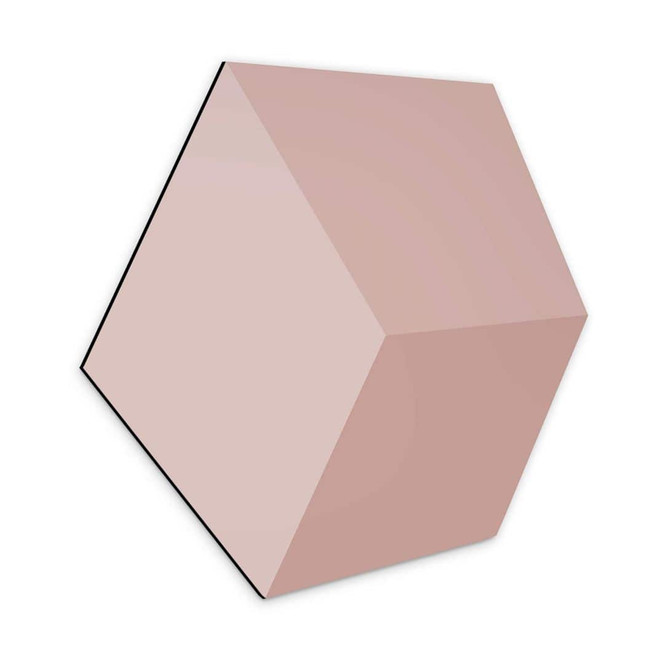 3D Hexagon - Alu-Dibond Hellrot