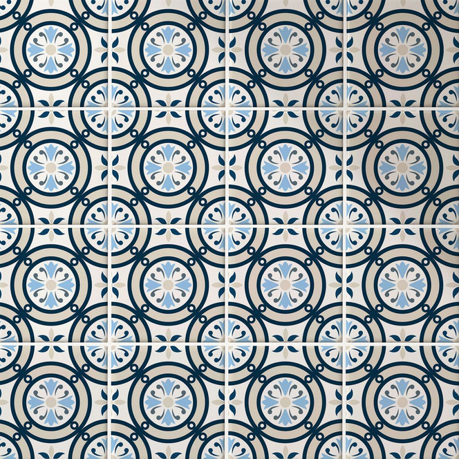 Fliesenaufkleber Florales - 12er Set